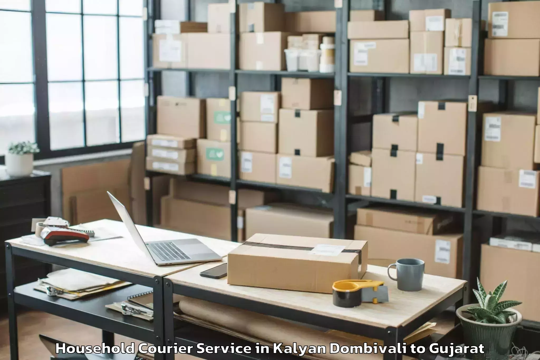 Affordable Kalyan Dombivali to Lunavada Household Courier